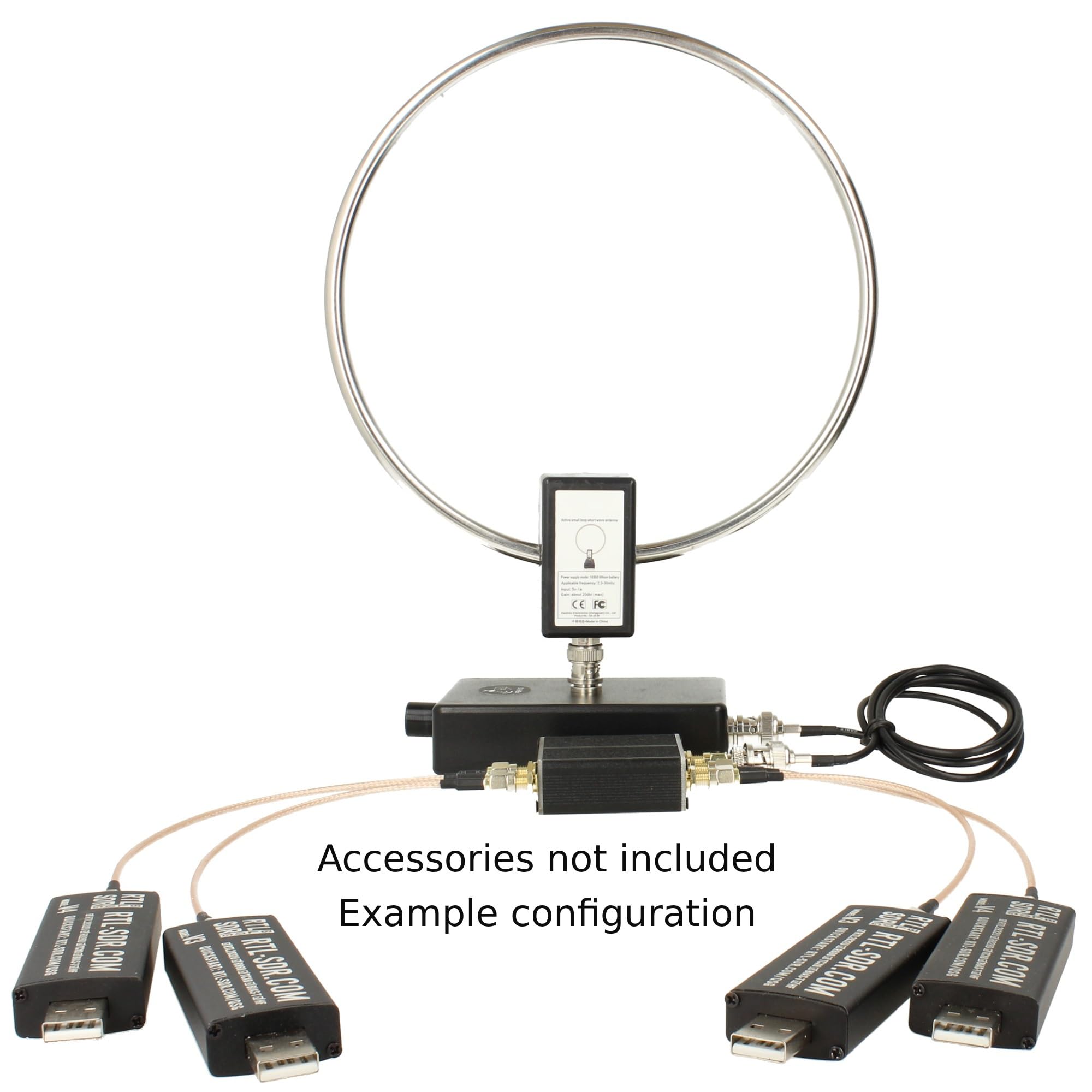Répartiteur Antenne HF 1 IN 4 Sorties SMA 10 KHz-1.5 GHz 50 Ohm - Pour Récepteurs SDR SWL Avec 2 Câbles - 3