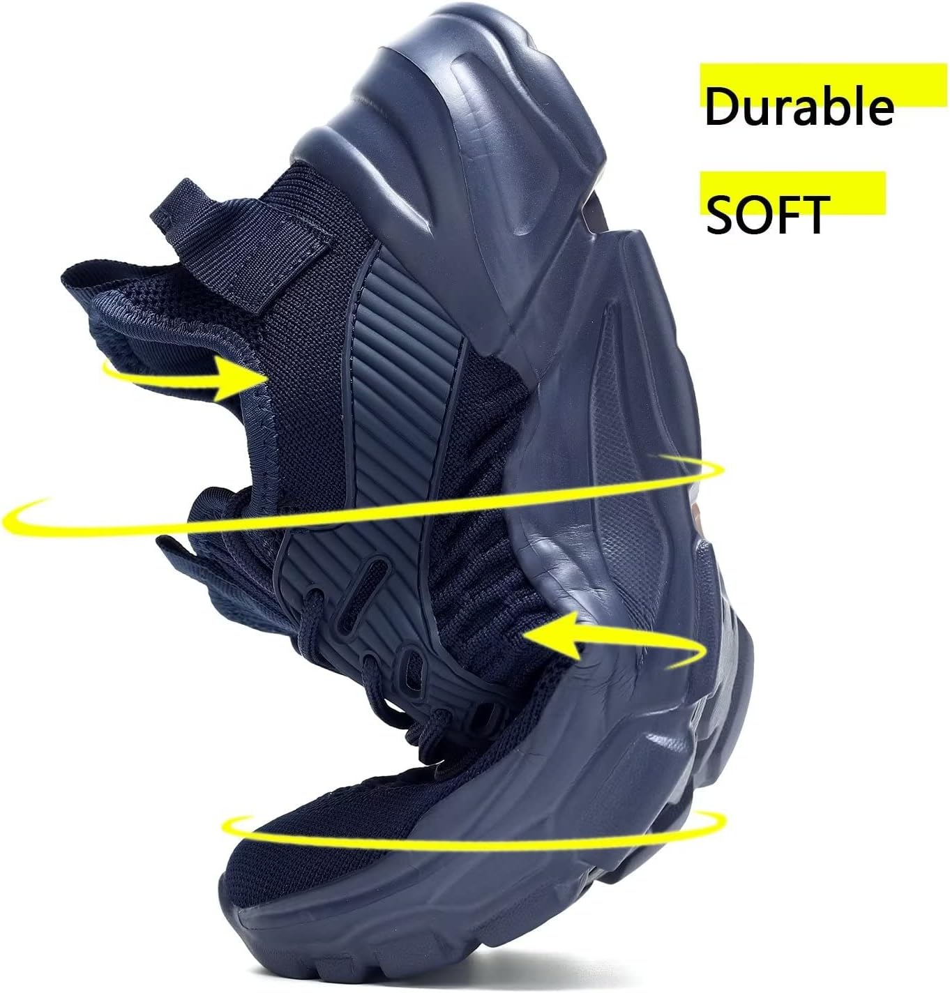 Men's Running Shoes, Non Slip, Breathable, Lightweight Fashion Sneakers, Slip Resistant Athletic Sports Walking Gym Work Shoes - Image 6