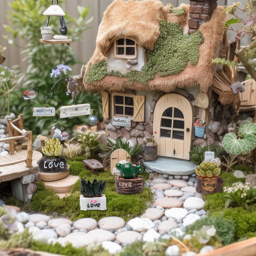 Rebanky Set De 16 Mini Plantas De Resina Para Casa De Muñecas – Macetas De Jardín Bonsái De 2,3 Cm, Decoración Para Hogar Y Fotografía, Regalo Creativo