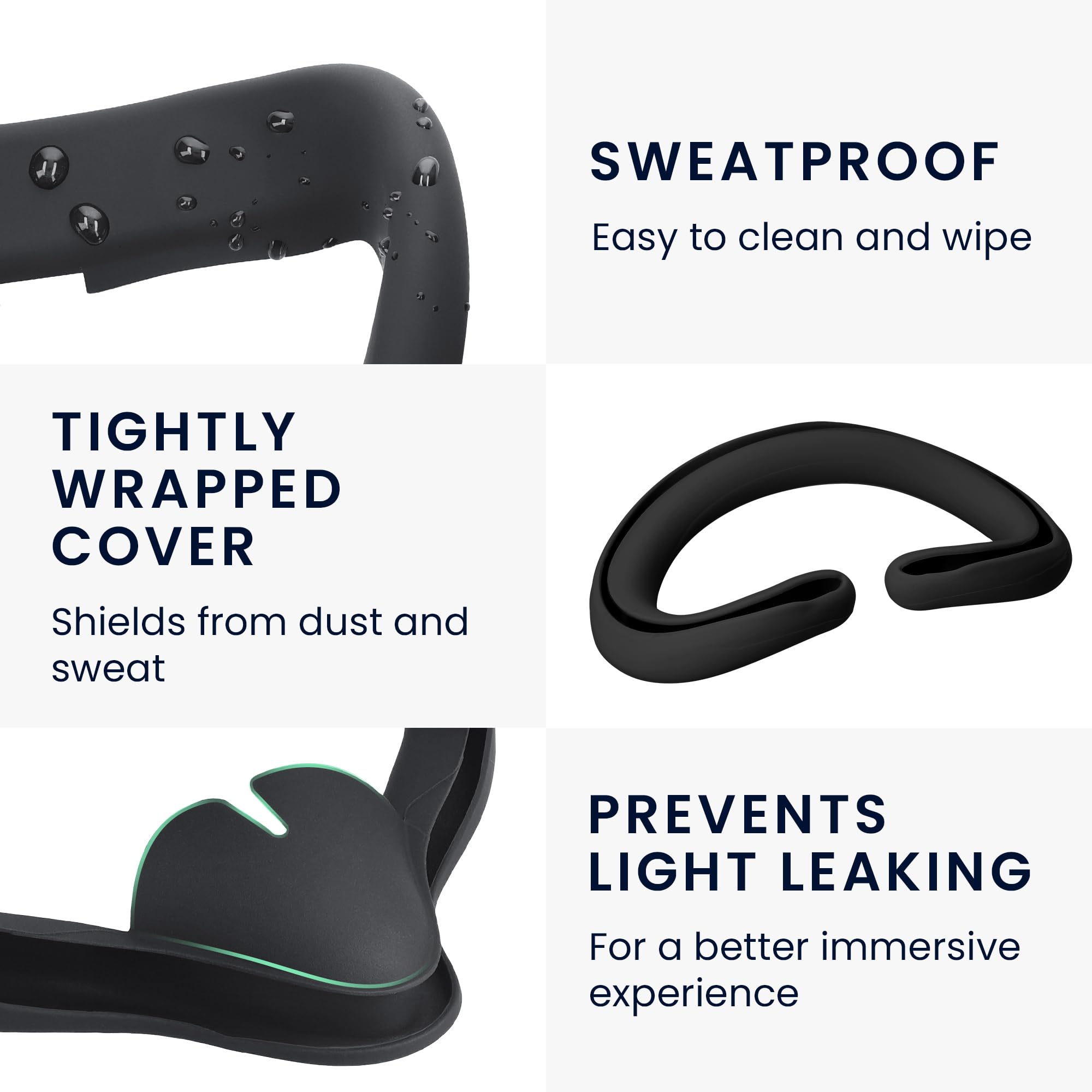 kwmobile Pokrowiec na okulary VR kompatybilny z soczewkami VR Apple Vision Pro Cover - maska silikonowa - czarna