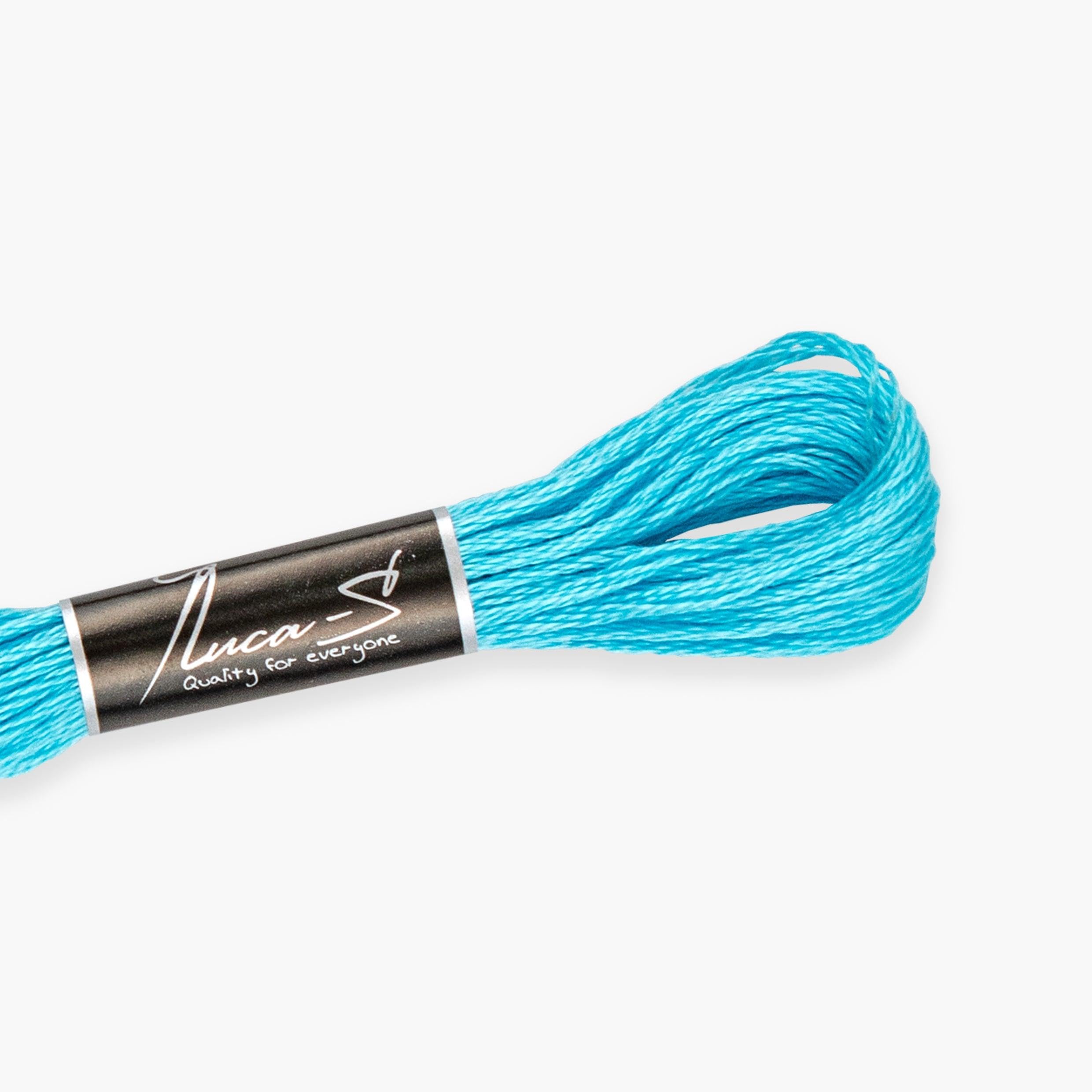 Premium Embroidery Thread Luca-S, 100% Giza Cotton, Oeko TEX Certified Stranded Cotton - 208 / DMC 3846 / Anchor X