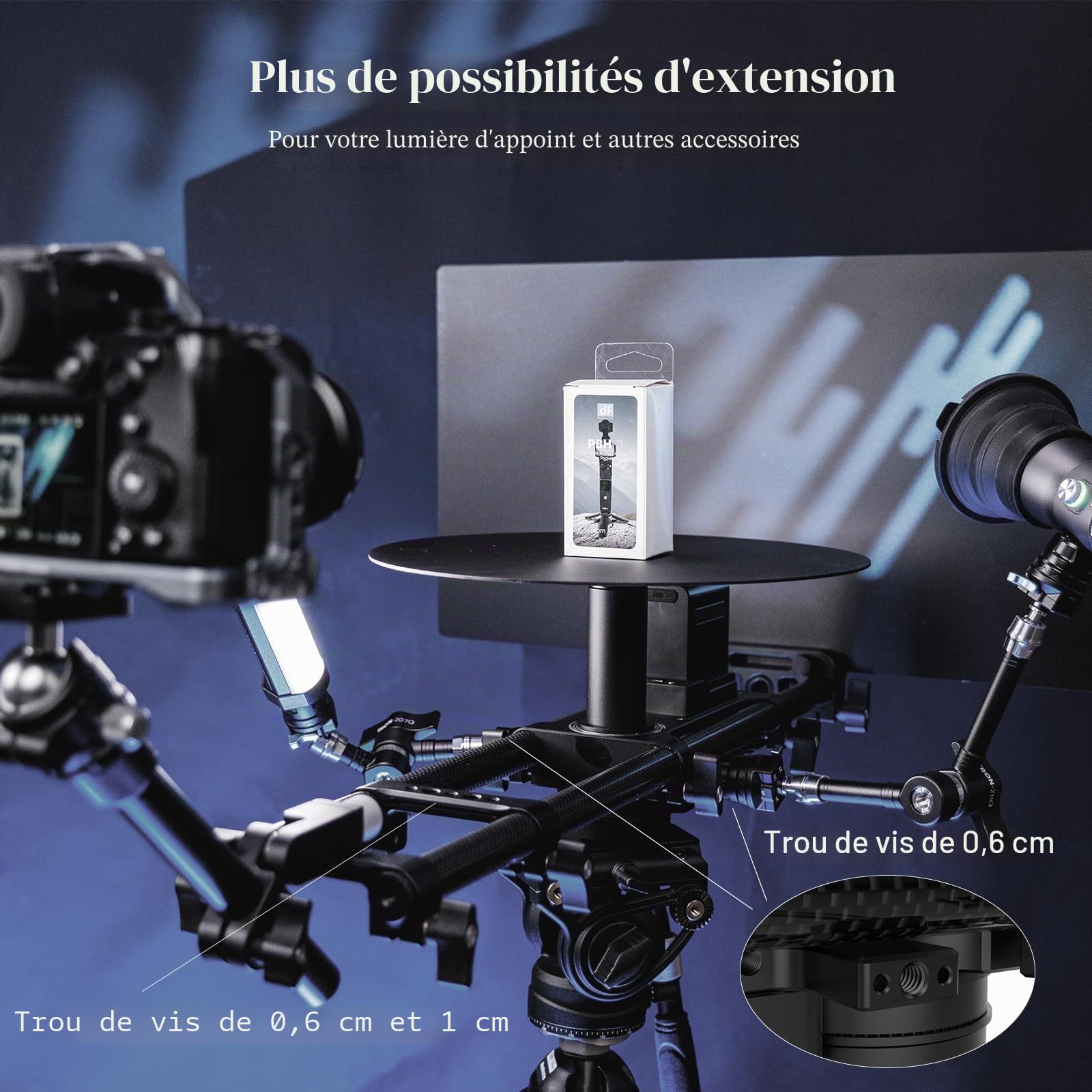 DF DIGITALFOTO Cabine photo motorisée à 360°, 2ème génération, montage sur trépied, plateforme rotative pour photographie de bijoux/parfum, Bullet-Time, V360EVO