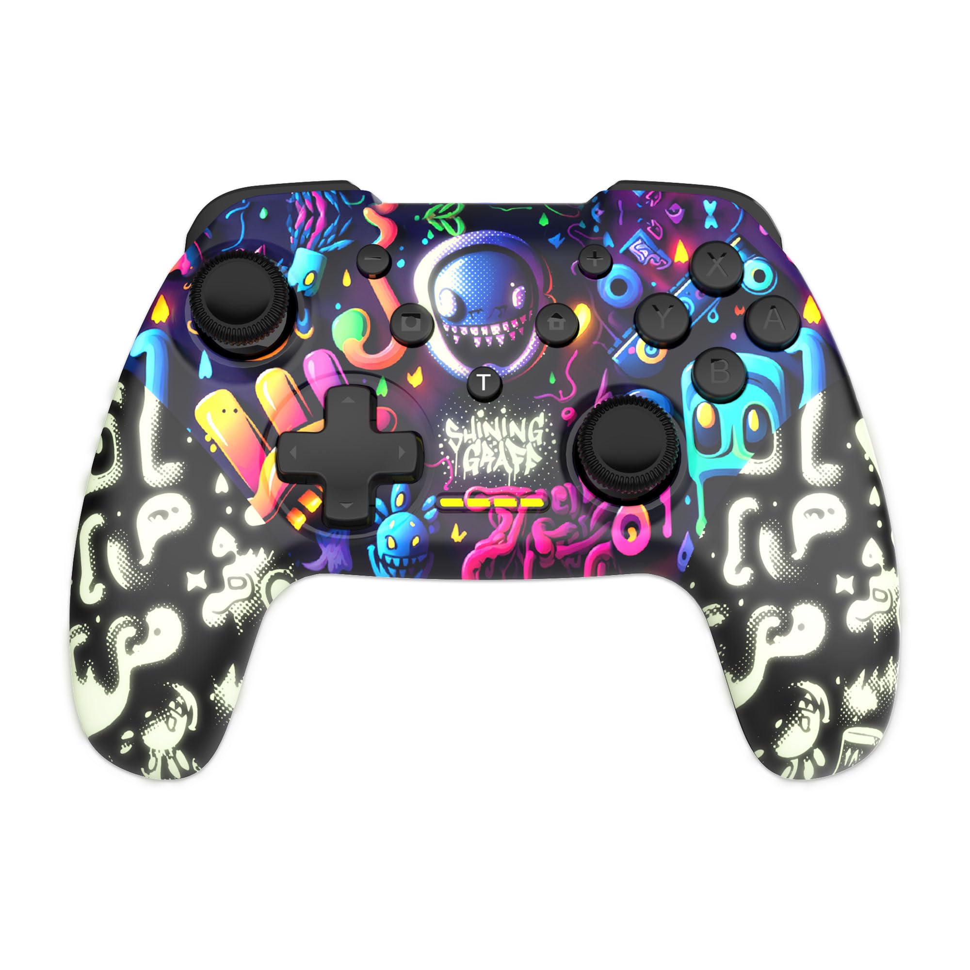 Freaks And Geeks - SWITCH & PC Wireless Bluetooth Controller - Shining Graff - Phosphorescent