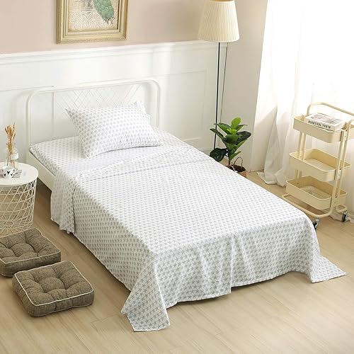 Miniatura 5 de Vonty Juego de sábanas para niños y niñas, tamaño individual XL, de microfibra suave y ligera, fácil de lavar (1 sábana bajera + 1 sábana encimera +