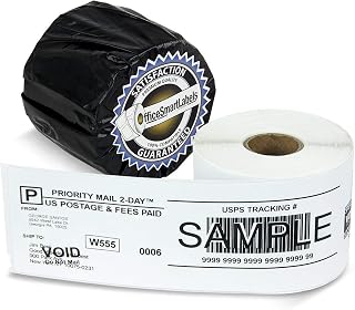 OfficeSmartLabels 2-5/16 x 7-1/2 inch Internet Postage Labels, 1 Roll | Self-Adhesive, 1-Part, Compatible with 99019, 150 Per Roll, White