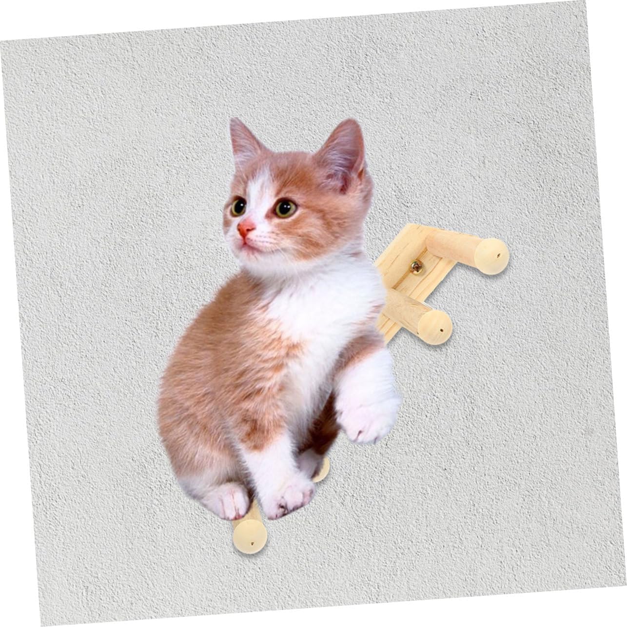 Abaodam 2Pcs Wooden Cat Wall Perch Wall Mounted Climbing Steps for Cats Cat Furniture for for Spaces and Indoor Use