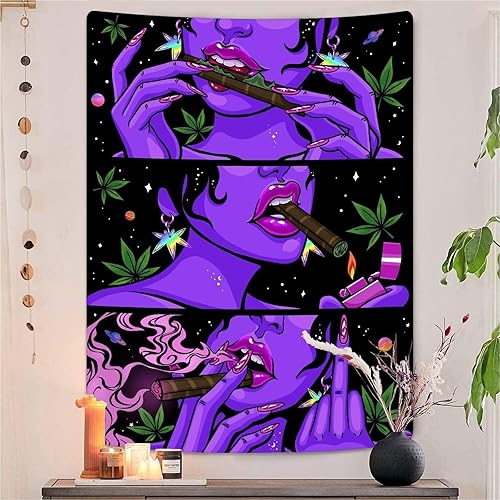 Wegklazax Fantasy Tapestry Blacklight Tapestry for Bedroom Cool Tapestries Wall