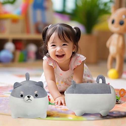 Miniatura 4 de AFAN Almohada de peluche Kawaii Shiba Inu de 11.8 pulgadas, juguete de peluche Corgi, regalo para San Valentín, regalo de juguete de peluche para