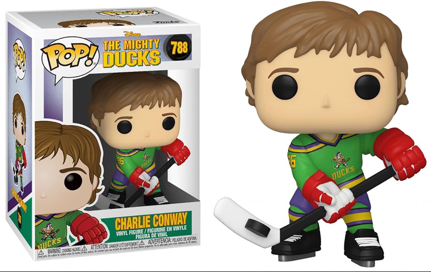 Funko Pop! Disney: Mighty Ducks - Charlie Conway, Multicolor