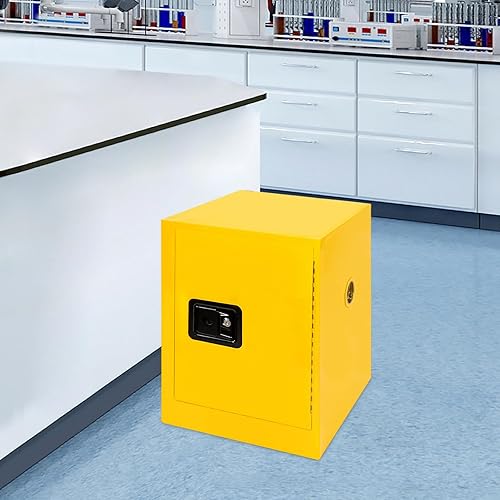 Miniatura 8 de Gabinete de seguridad química industrial, Gabinete de almacenamiento de líquidos inflamables de 4 galones, Gabinete a prueba de explosiones de placa