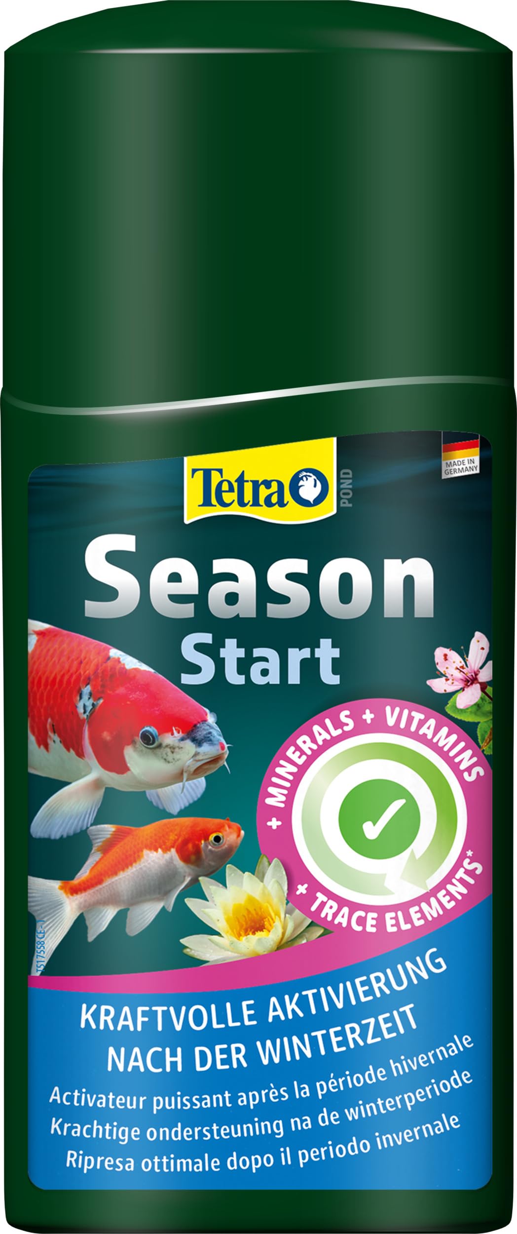 Tetra Pond SeasonStart - aktiviert den Gartenteich nach der Winterzeit, enthält wichtigen Mineralien für Fische und Pflanzen, 250 ml