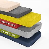 Vista 1 de Focuprodu Cojín de banco personalizado, cojines de muebles de patio de tamaño personalizado vienen con correas, cojín de asiento de ventana funda