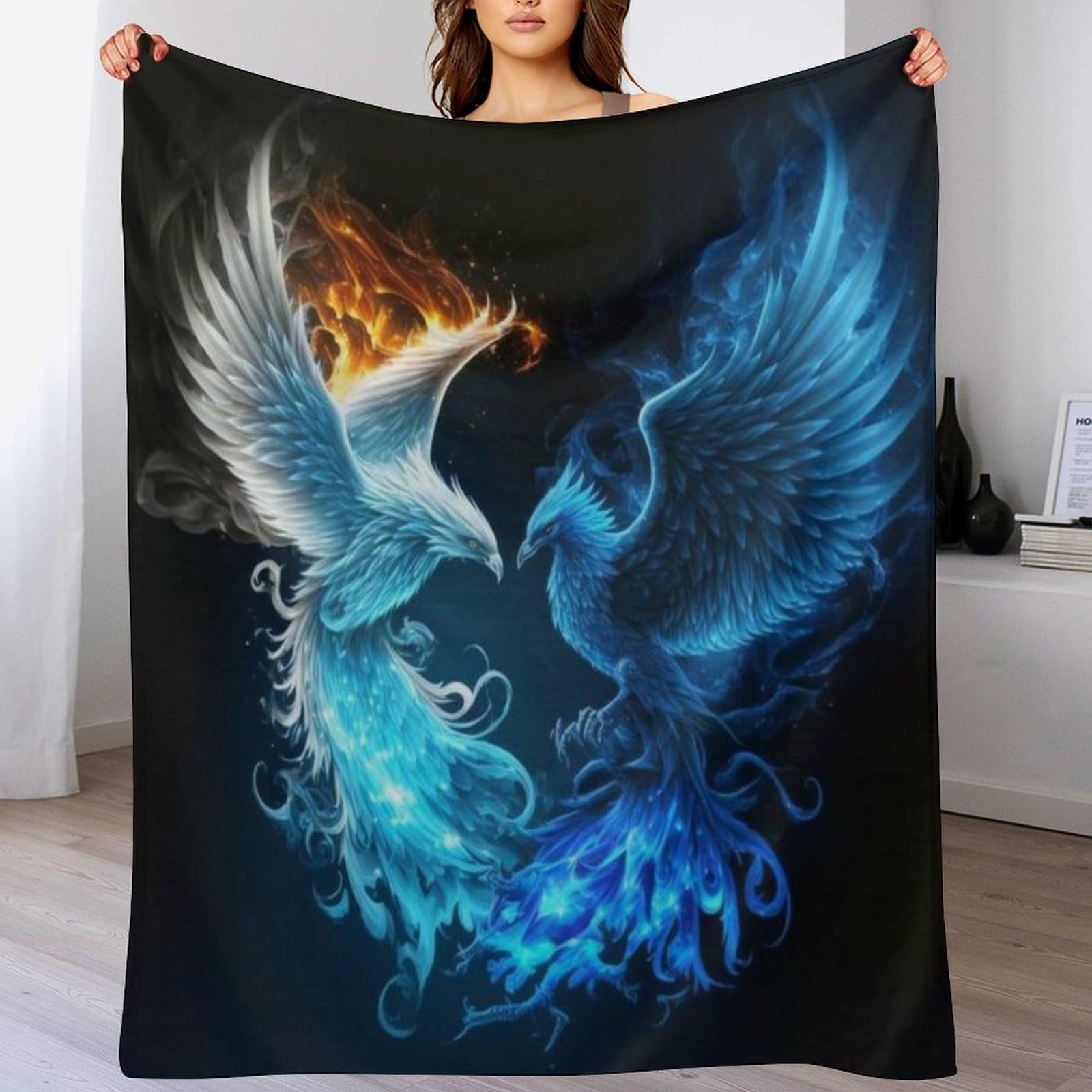 Manta de franela fénix suave de 100x130cm para combatir el frío en casa