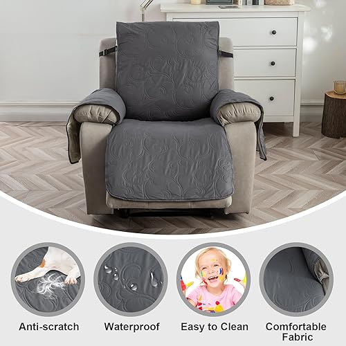 Vista 26 de Genina Fundas de sofá para sofá de 2 cojines, 100% impermeables, fundas de sofá reclinable de 3 asientos para sofás reclinables, protector