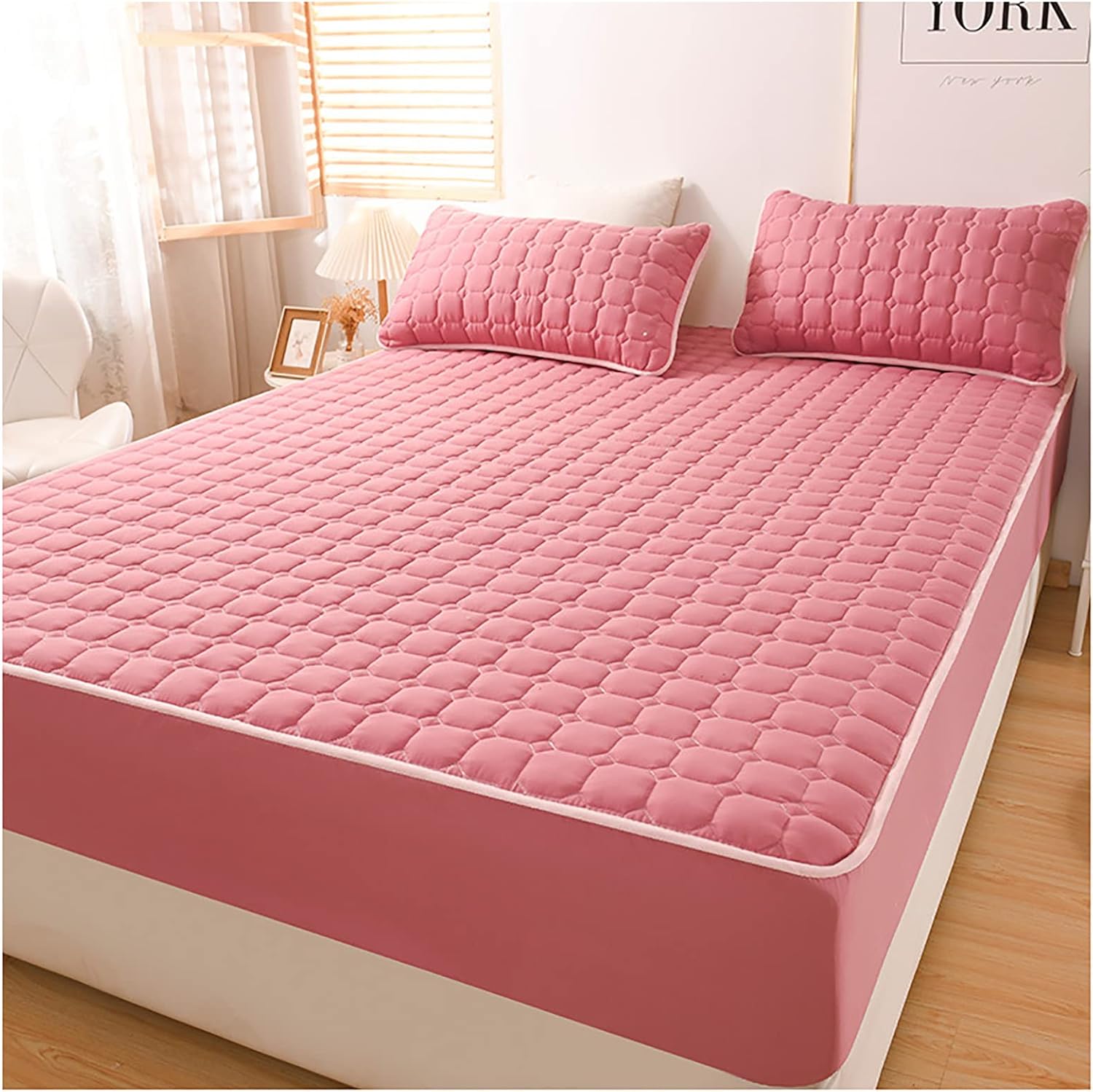 EVEBABY Fitted Sheet Full Queen King Size Cotton Bed Sheets