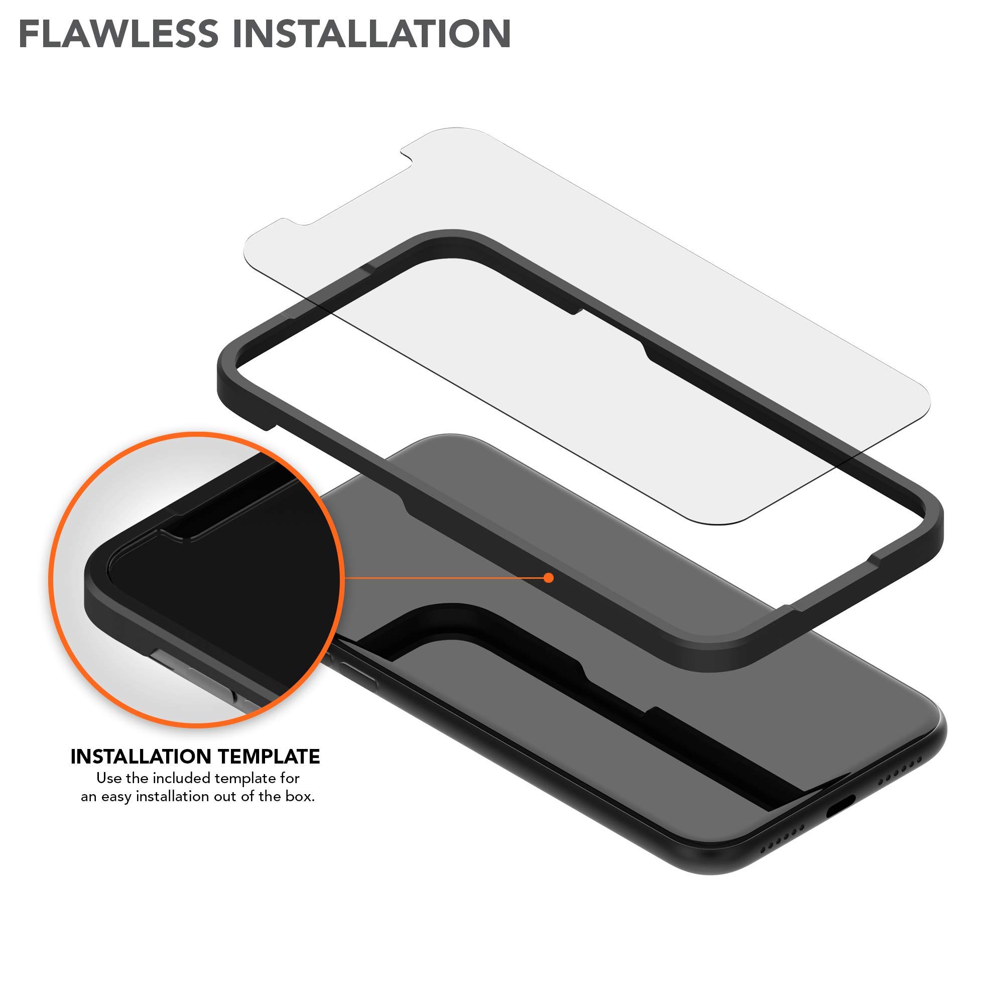 Rokform Rokglass [iPhone 11 Pro Max/XS Max] Active Touch, infrangibile, pellicola salvaschermo in vetro temperato ad alta definizione
