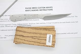 SKEETER CLIP POINT SKINNER8 knife kit/DIY KNIFE KITS/PAYNE BROS/KNIFE MAKING KITS (ZEBRA) - Payne Bros Custom Knives