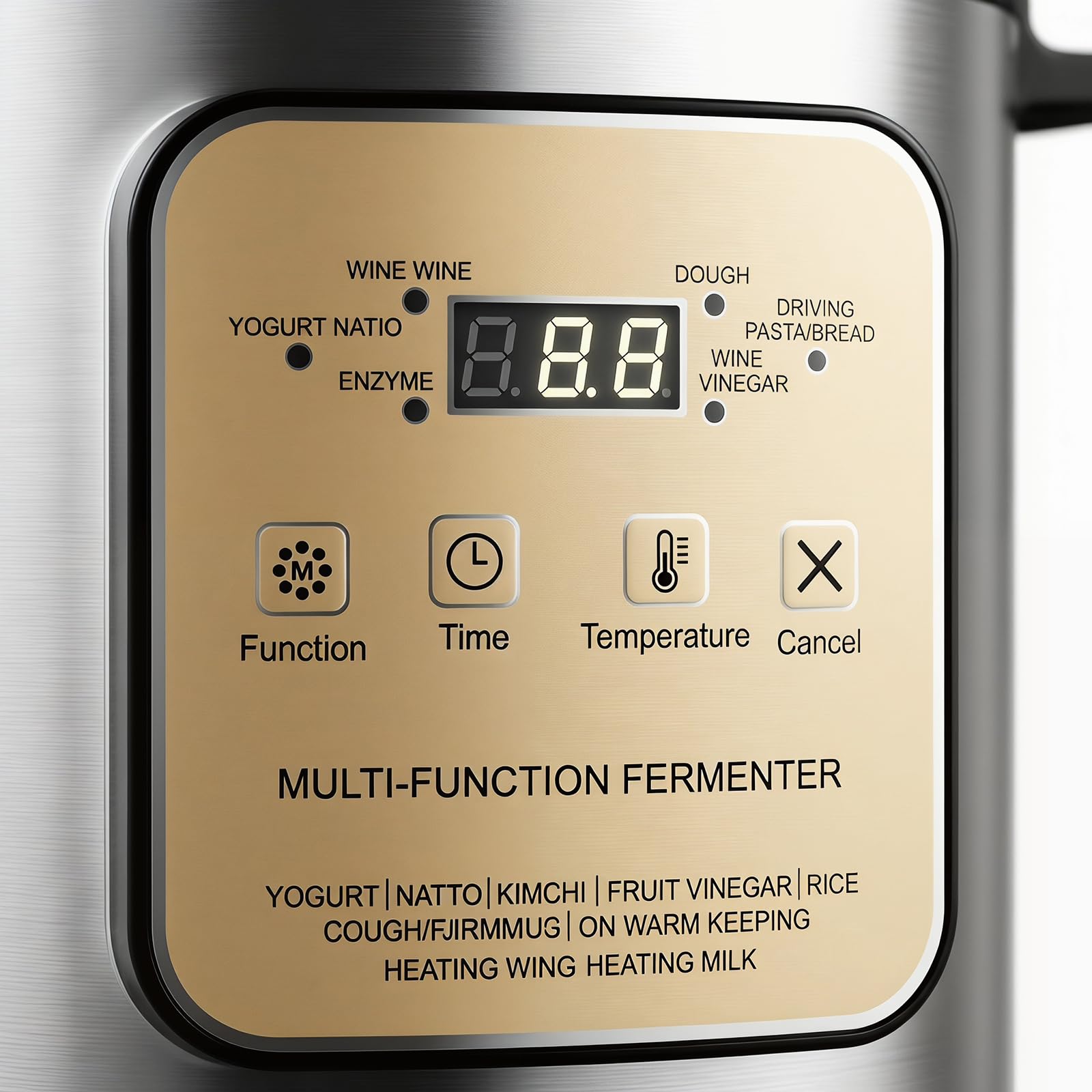 Automatyczna maszyna do jogurtu, elektryczny fermentor do jogurtu z regulacją czasu i temperatury, wewnętrzna doniczka ze stali nierdzewnej, do komercyjnego domowego jogurtu organicznego, sera, wina