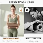 Tapis de yoga pliable 75" x 31", 6mm Épaisseur TPE Tapis d'exercice Grip pour la maison, voyage & Mat de fitness pliable portable pour Pilates, extérieur, étirement & Exercice