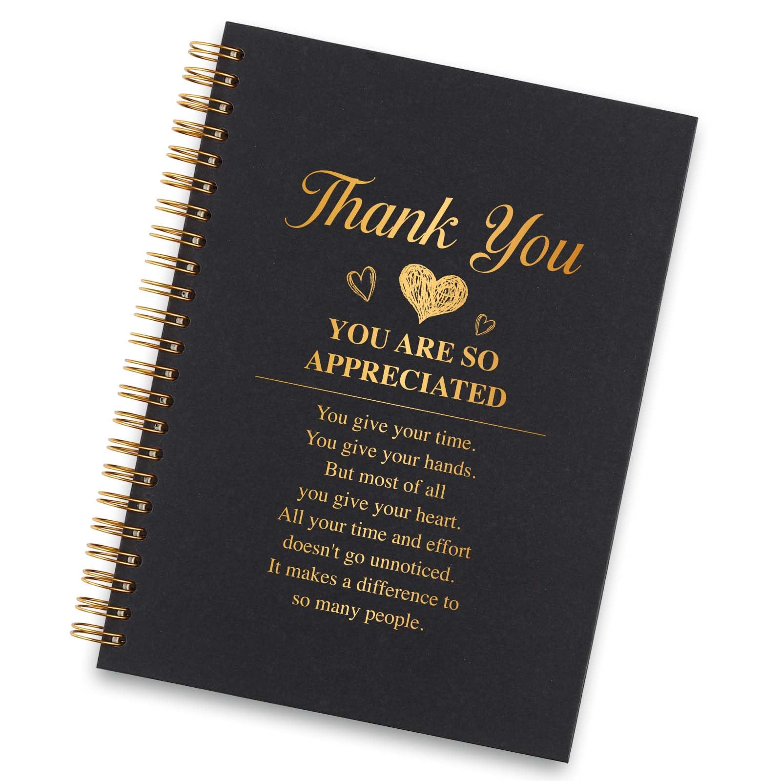 Cahier à spirale You Are Appreciated cadeau de remerciement collègue et patron