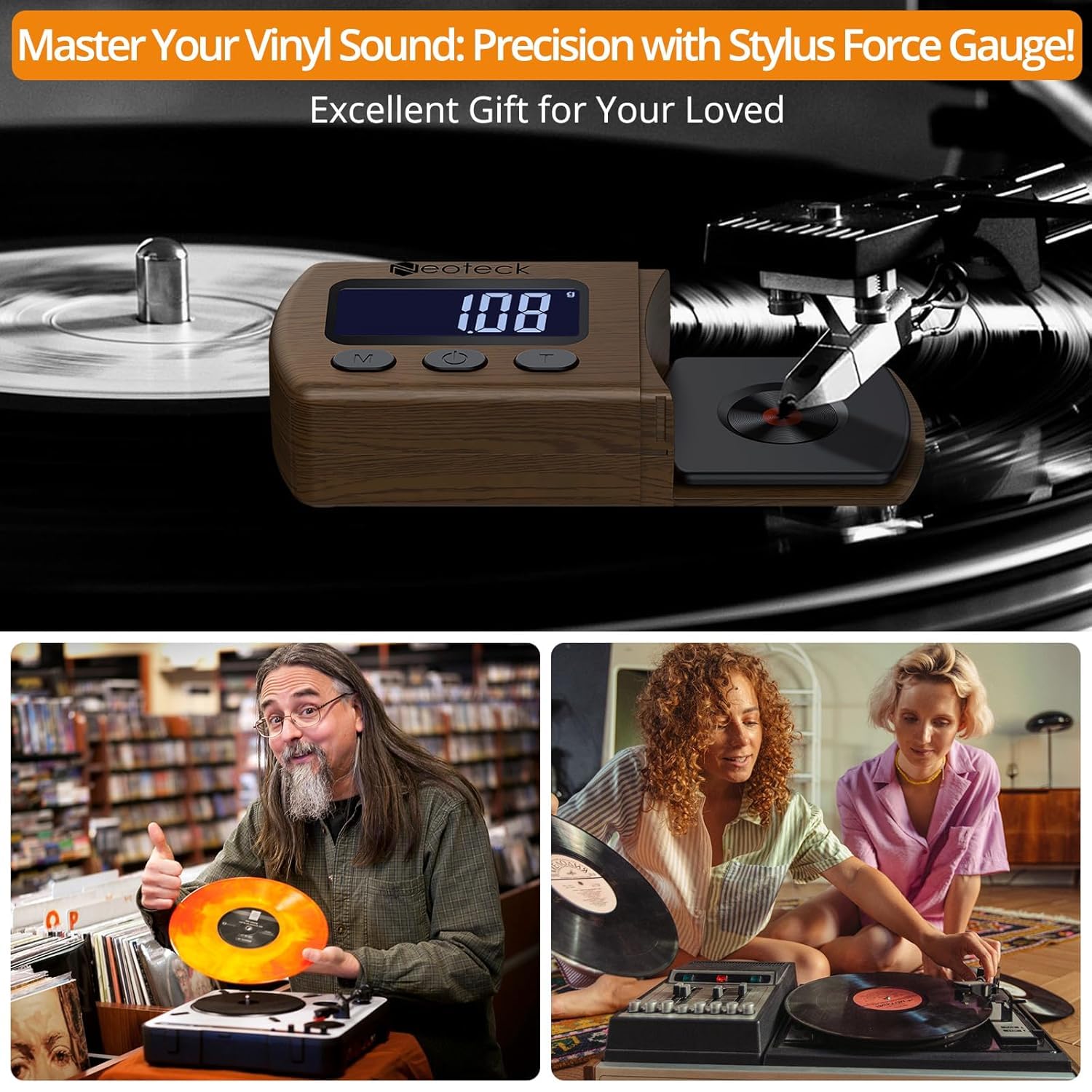 Neoteck Stylus Force Gauge - Precise Vinyl Tracking -5