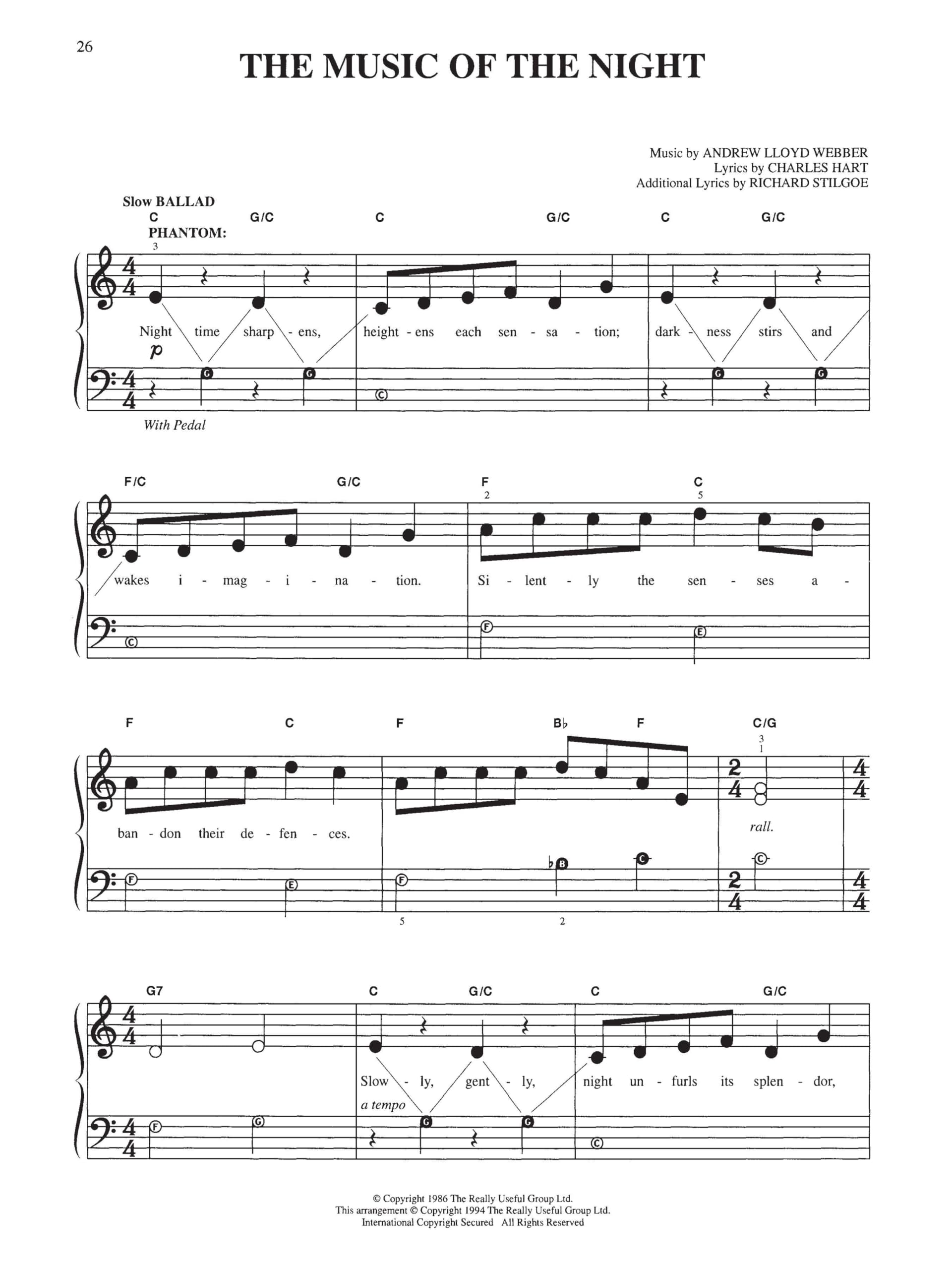 The phantom of the opera piano