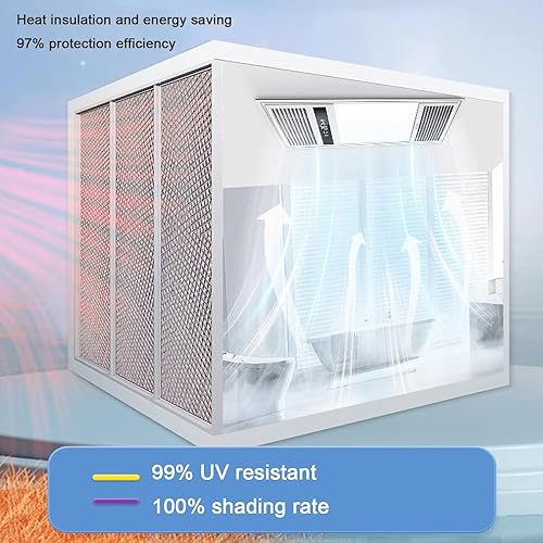 Miniatura 3 de Película de privacidad para ventana, totalmente opaca, para control de calor, anti UV, calcomanías para ventana, no adhesivas, película aislante de