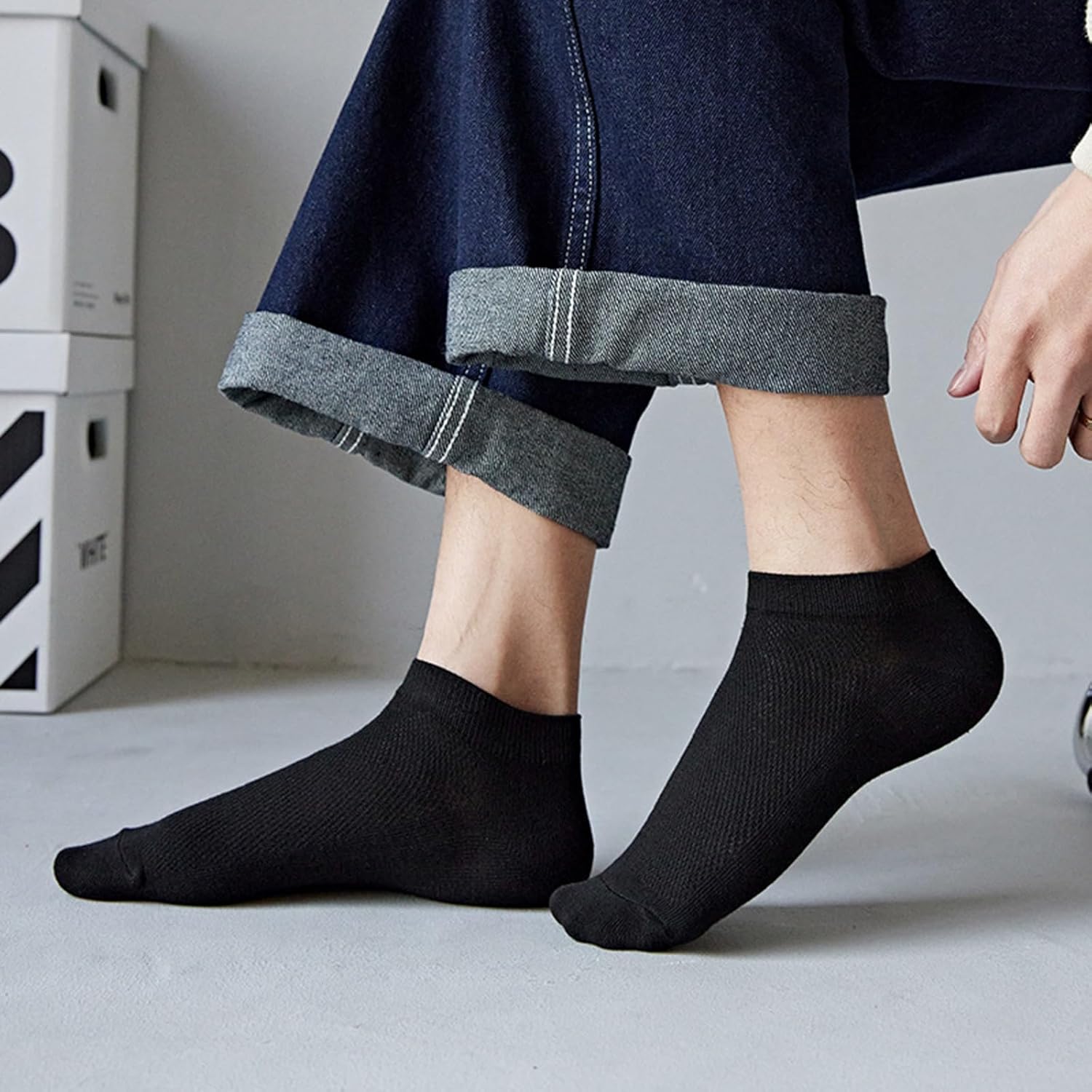 100Pairs Low Cut Ankle Socks for Women Men Thin Breathable Casual No Show Athletic Socks Bulk - Image 3