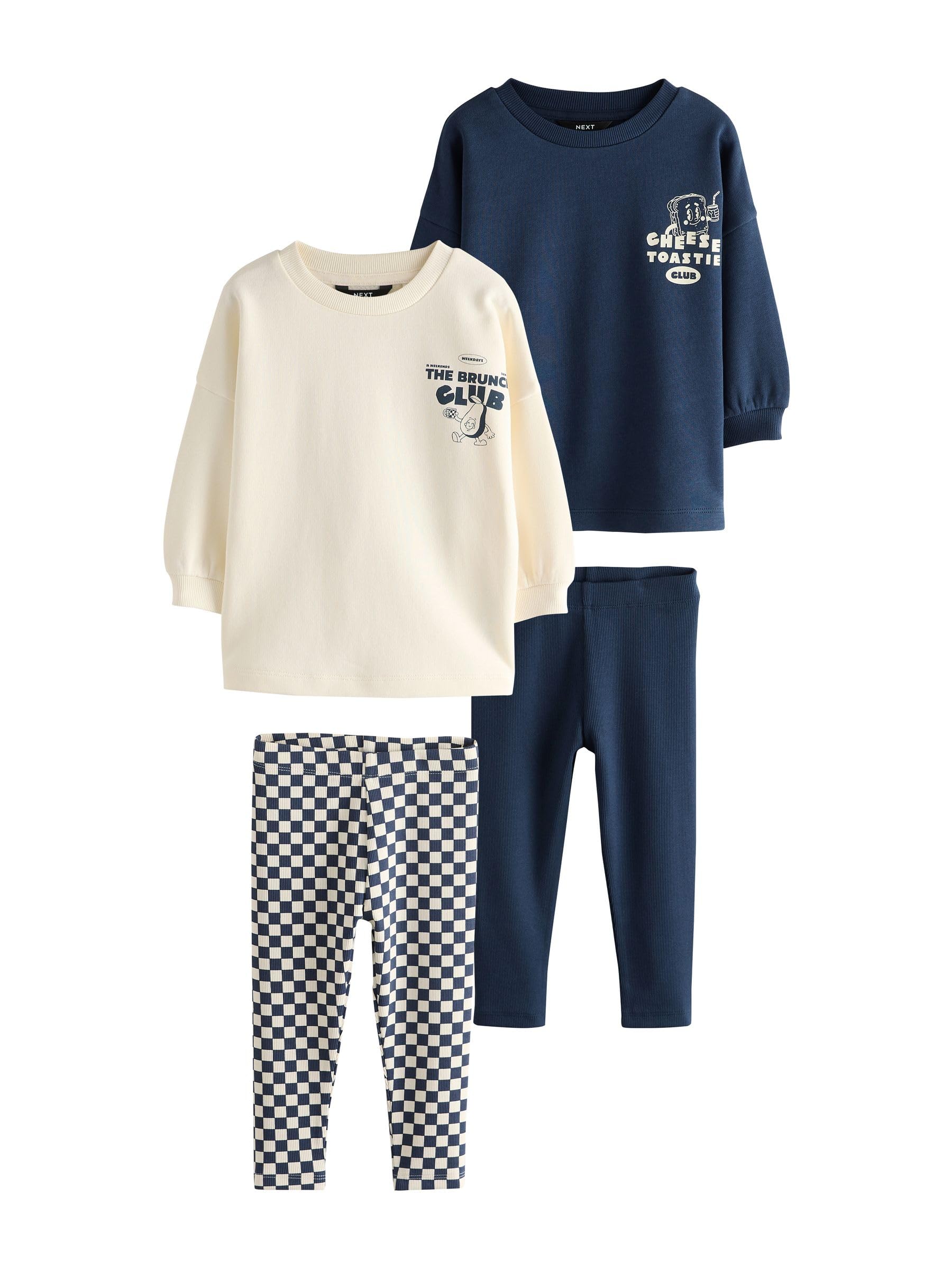 NEXT Jungen T-Shirts und Jogginghosen, 4-teiliges Set