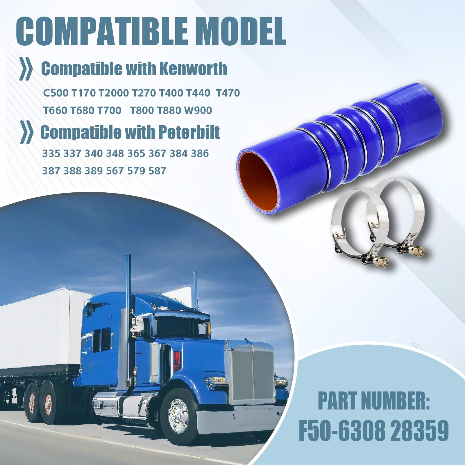 Aazon.co: F50-6308 28359 Silicone Upper Radiator Hose W/Claps Aazon.co: F50-6308 28359 Silicone Upper Radiator Hose W/Claps