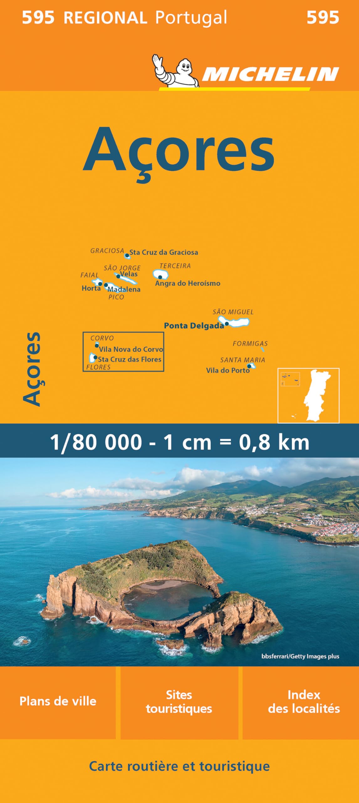 Azores (595): wegenkaart (Regionale kaarten Michelin)