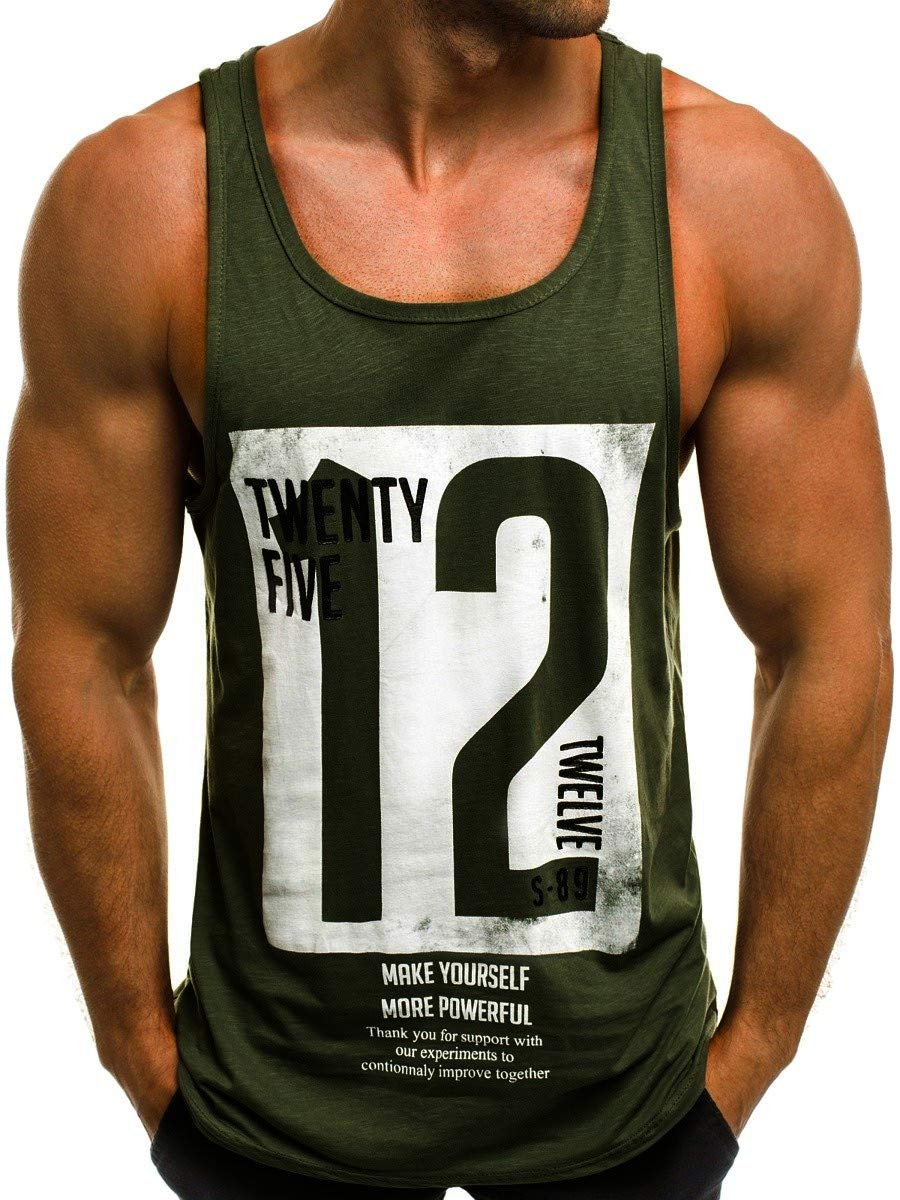 WAZZAP Camiseta Tirantes Hombre Gym Fitness Deportivo Gimnasio Tank Top Sin Mangas T-Shirt