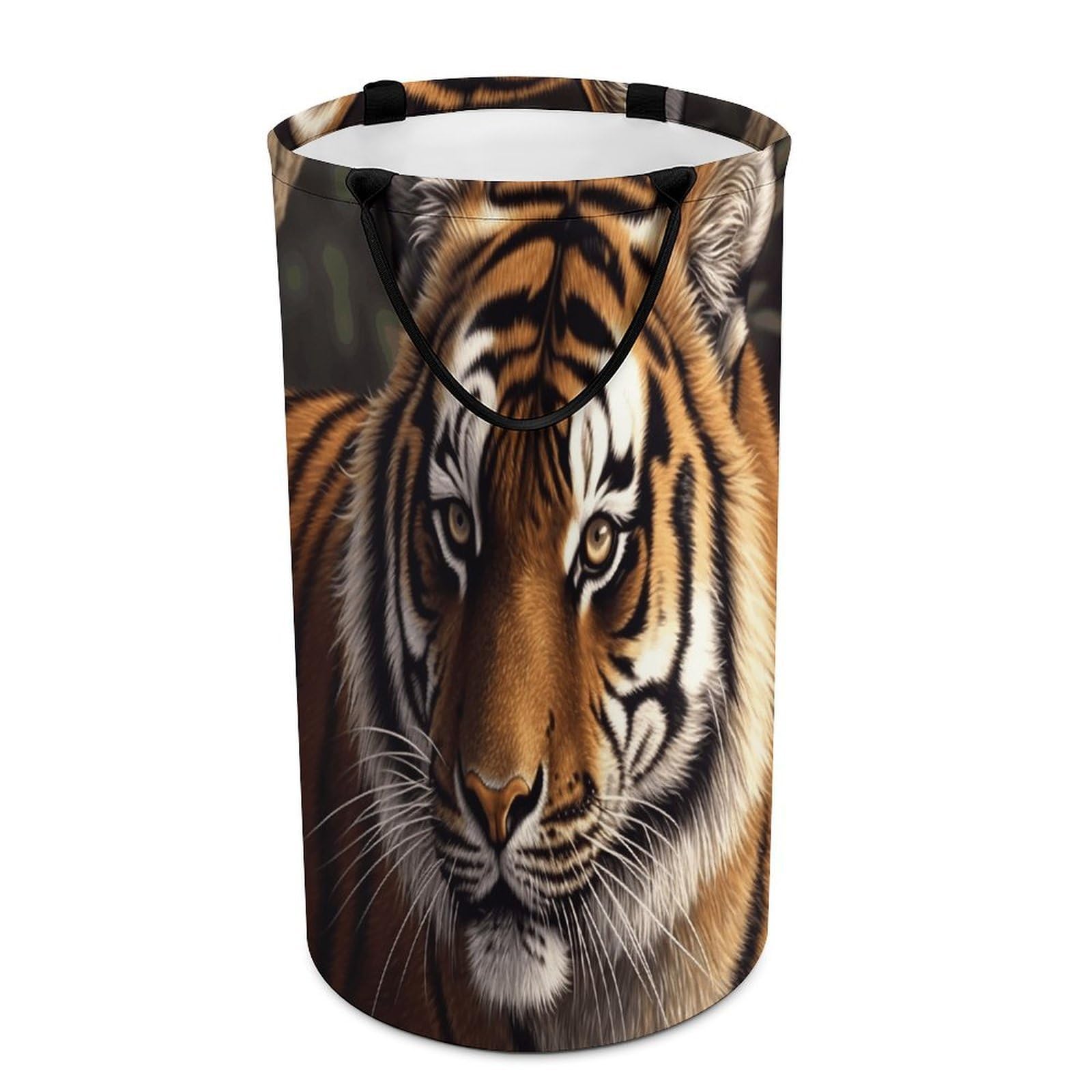 Bengal Tiger Laundry Basket Large Foldable Laundry Hamper with Handles Freestanding Collapsible Clothes Basket Waterproof Portable Dirty Clothes Hamper for Bathroom 86L
