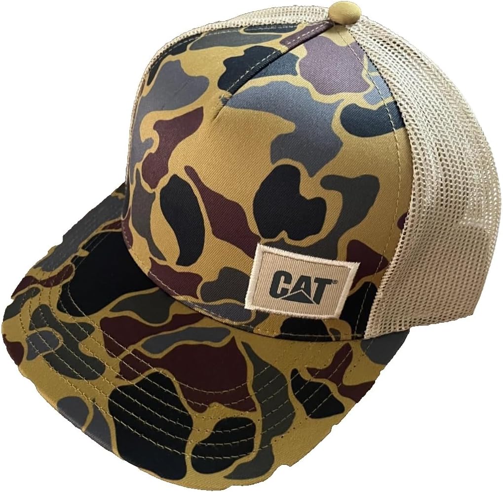 Caterpillar Equipment Microfiber Digi-Camouflage Snapback Mesh Cap/Hat