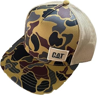 Caterpillar Equipment Microfiber Digi-Camouflage Snapback Mesh Trucker Cap/Hat