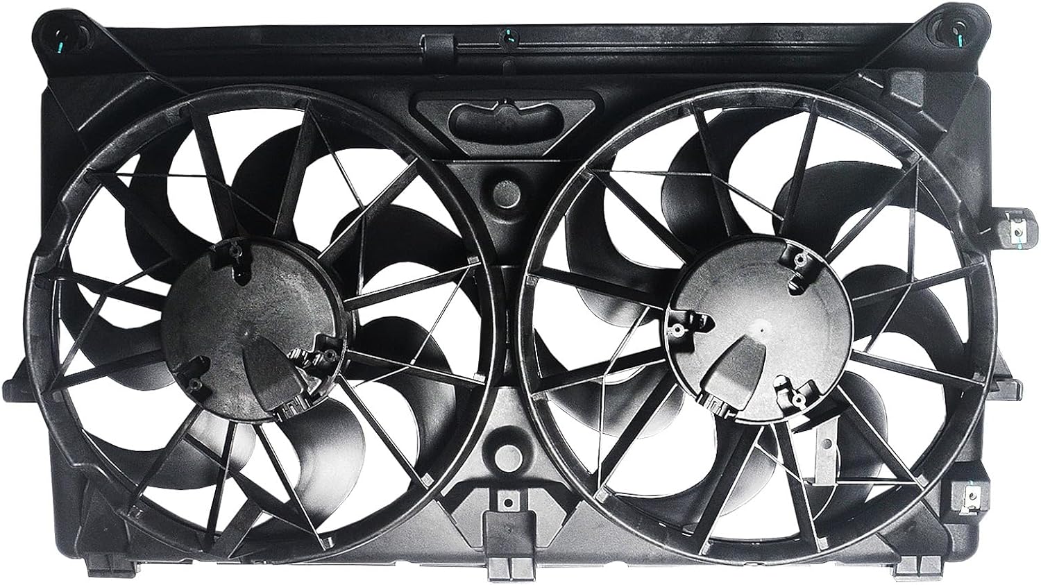 Radiator Cooling Fan Assembly Replacement for 2007-2014 Yukon Tahoe Escalade Suburban Silverado Sierra 1500 Dual Fan 4.8L 5.3L 6.0L 6.2L Engine Cooling Fan #GM3115211