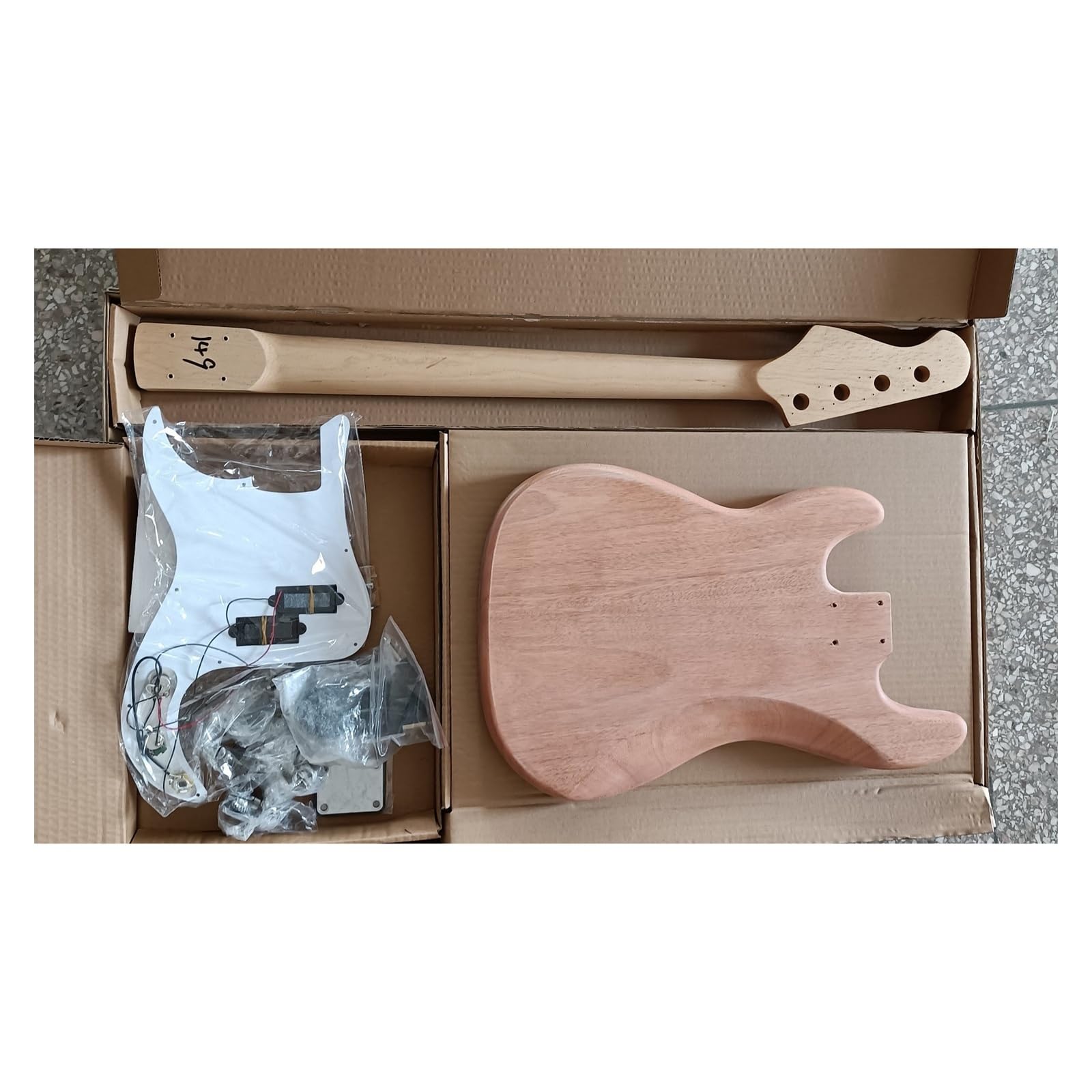 zestaw do gitary diy Zestaw gitary basowej 4 strunowej instrument DIY 43 cale