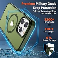 Vista 616 de SUPFINE Funda magnética para iPhone 11 (compatible con MagSafe) (protección contra caídas de grado militar), translúcida mate a prueba de golpes