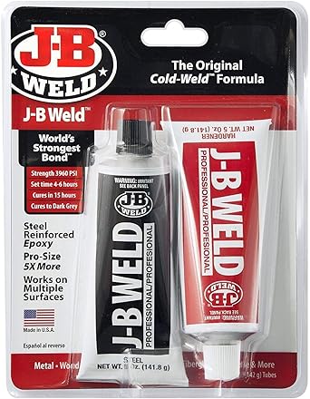 J-B Weld 8281 Professional Size Steel Reinforced Epoxy Twin Pack - 10 oz. (3)