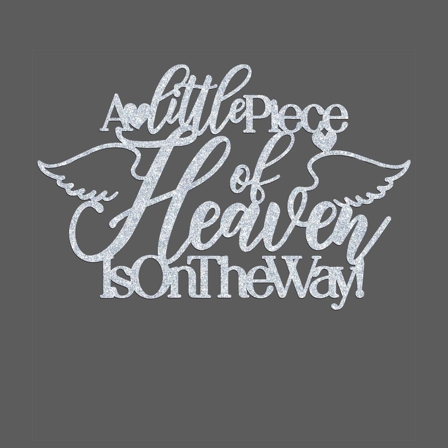 Mjzfxg Wooden Color Wooden A Little Piece Of Heaven Is On The Way Sign For Backdrop,Angel Themed Baby Shower Party Backdrop Decor,Heaven Theme Welcome Baby Sign Party Decorations Supplies