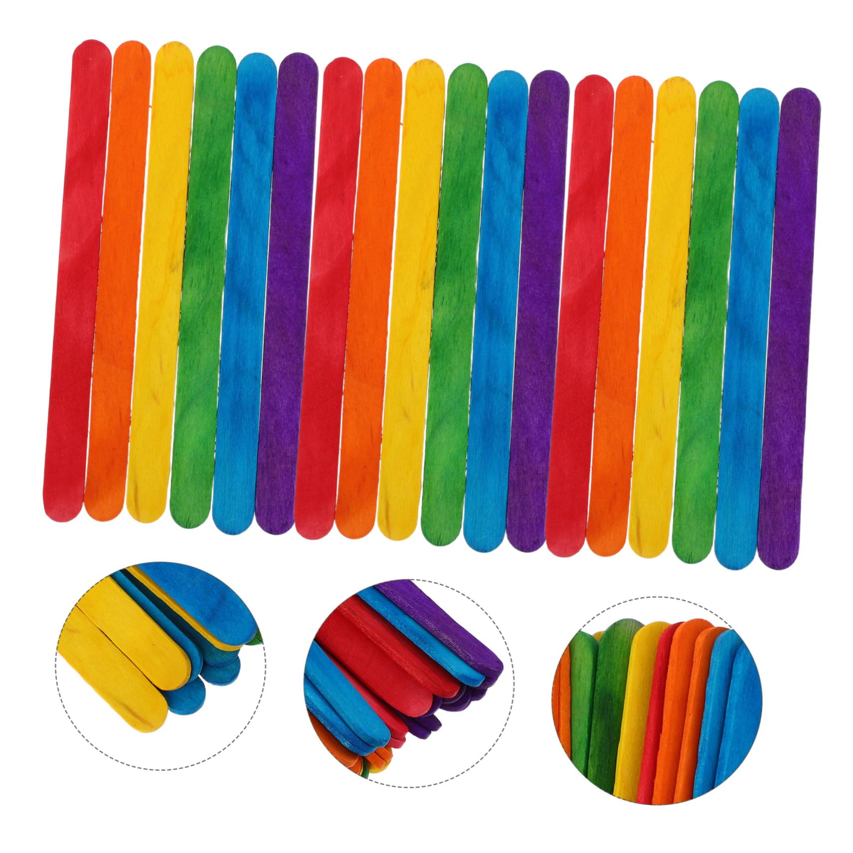 Homoyoyo 500 Palitos de Madera para Manualidades, Palitos de Helado Artesanales Seguros para Niños, Varillas para Actividades Creativas y Fiestas de Postres
