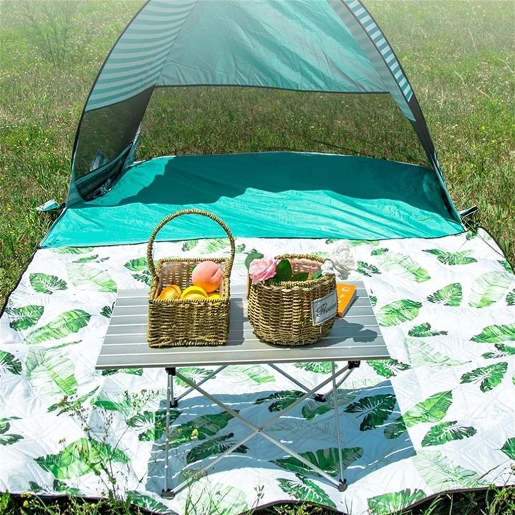 Nappe Pique Nique Couverture de Pique-Nique portative extérieure, couvertures Plage compactes Pliables Tapis Camping for Le Voyage randonnée Parc Extérieur Tapis