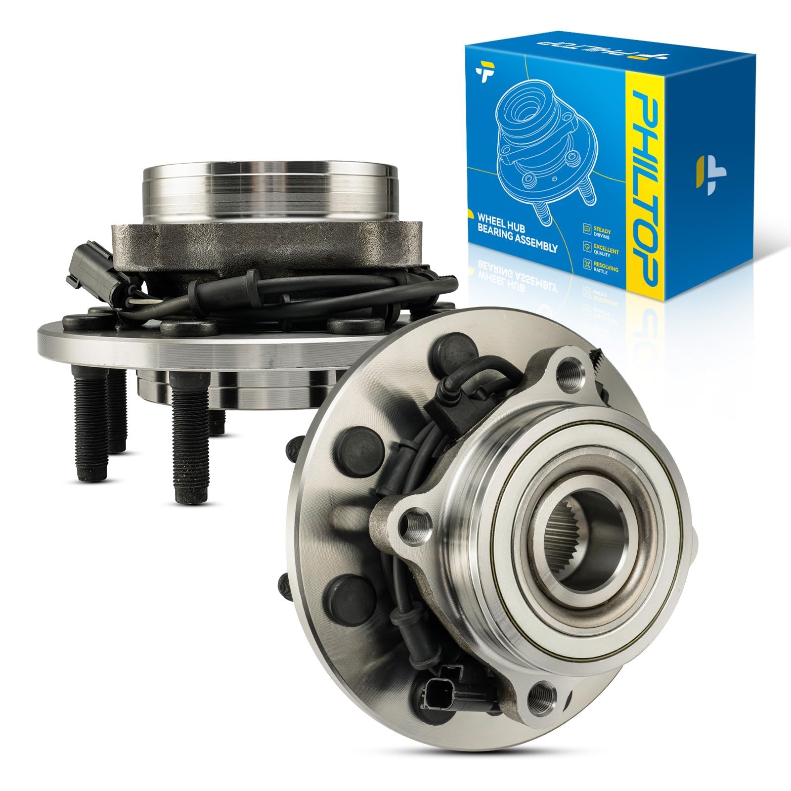 PHILTOP 515061 4WD 2 x Front Wheel Bearing Hub Assembly for Dodge Ram 2500