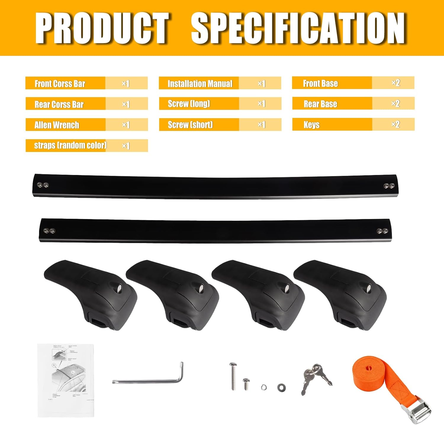 Anti-Theft Roof Rack Cross Bars for Subaru Forester 2014-2026 (with Factory Raised Rails), 300LBS Heavy Duty Aluminum Crossbars for Roof Top Tent & Kayak, Low Wind Noise, No-Drill Cargo Carrier