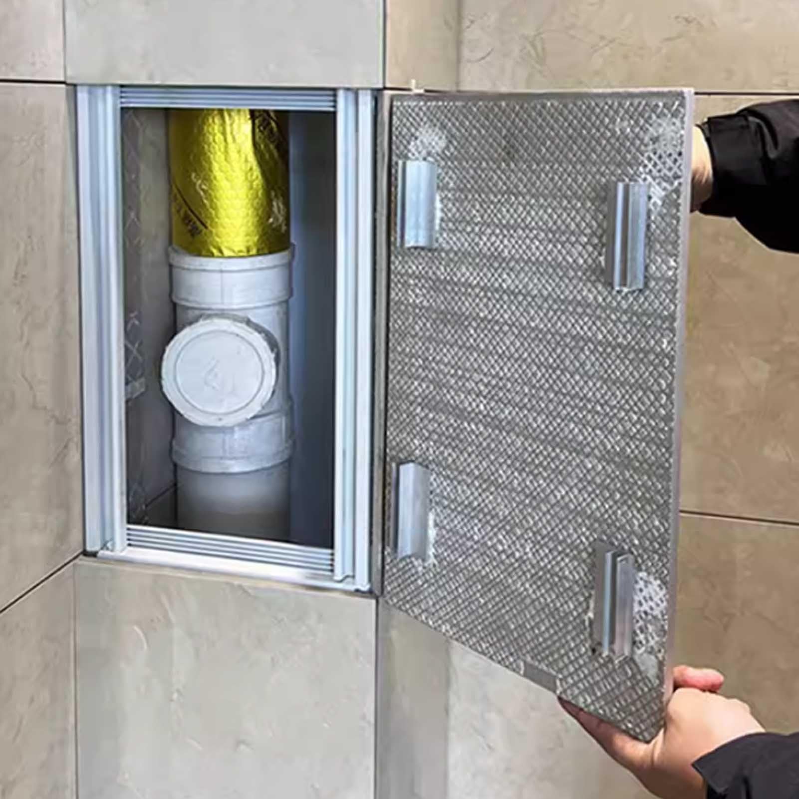 Revisionsklappe Fliesenbelegbare Revisionsklappe für Sanitärinstallationen, Abdeckplatte für Wandöffnungen in Duschen, Wasserdichte Flächenbündige Revisionsluke(24x26in (600x650mm))