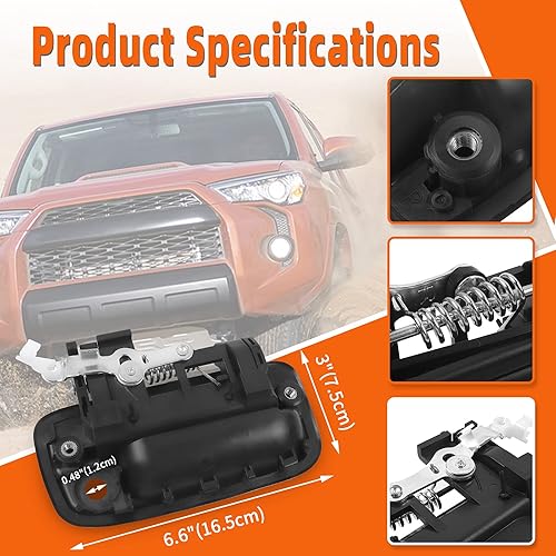 Miniatura 16 de OTUAYAUTO Ensamblaje de pestillo de la manija del portón trasero – Reemplazo para Chevy Silverado 1999-2007, GMC Sierra Truck 1996-2006 1500 2500