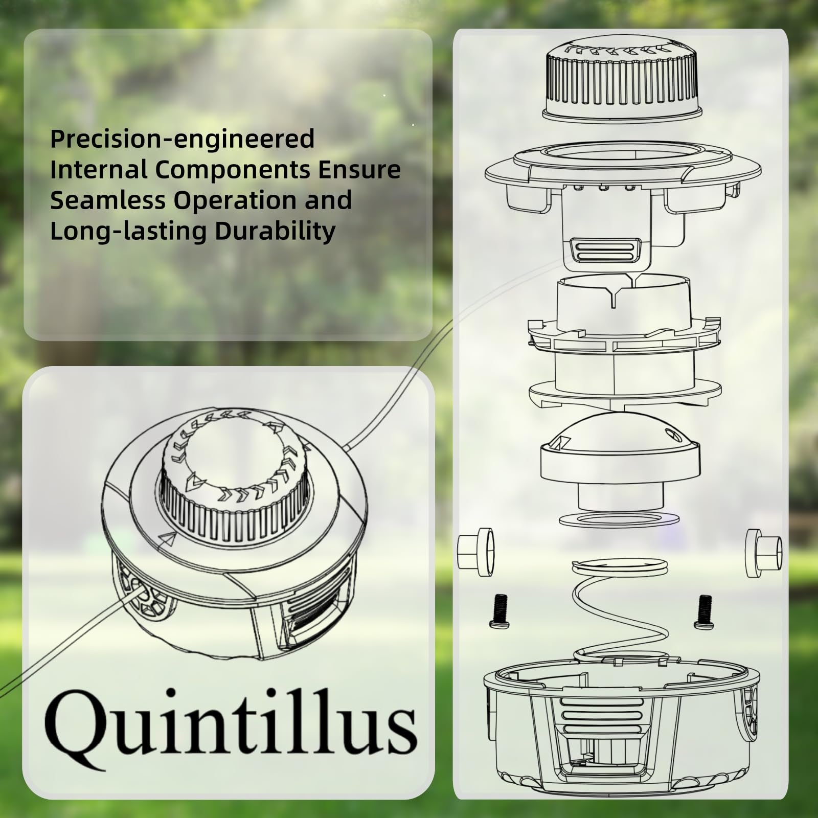 Quintillus H02 - Cabezal de corte de hilo (amarillo)
