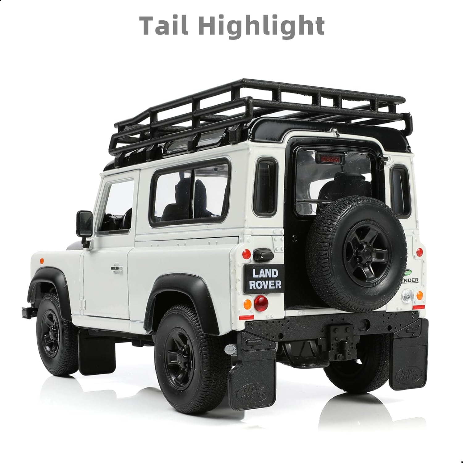 Compatible for Land Rover Defender Off-Road 1:24 Car Toy White Alloy Metal Diecast Classic Vehicle Model Toy Mini Luxury Vehicle Model Collection and Gift for Aldult Kid or Children