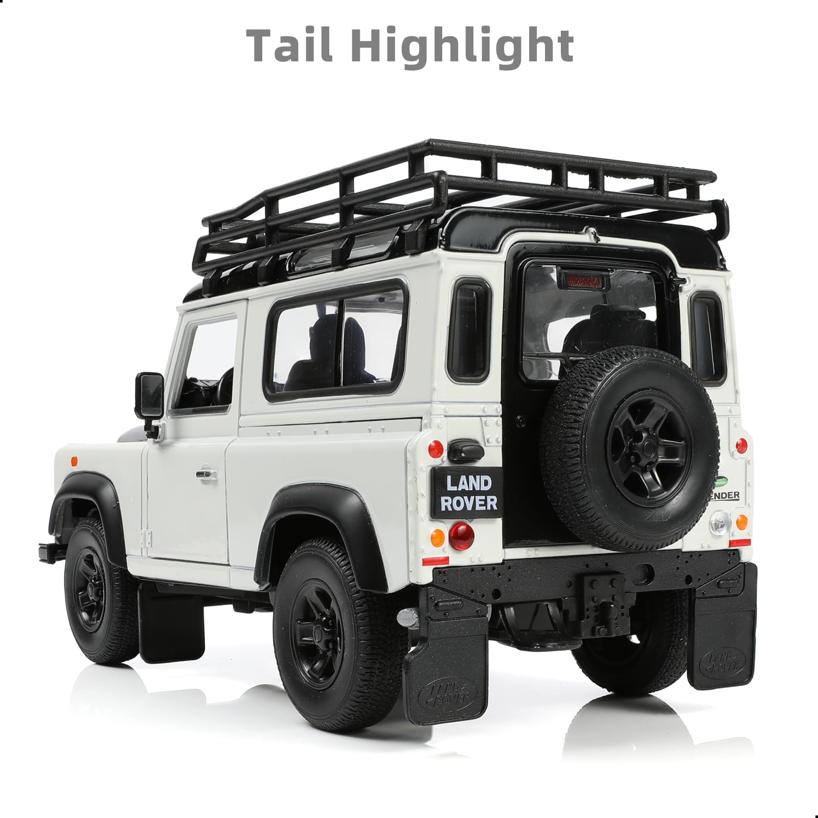 1/24 Scala compatibile per Land R0ver Defender Off-Road auto giocattolo classico modello di veicolo giocattolo Mini lusso modello di veicolo collezione e regalo per il bambino Aldult (bianco