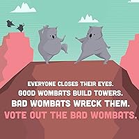 Vista 3 de Exploding Kittens - Juego de cartas Wombat mano a mano, divertidos juegos de cartas familiares para adultos, adolescentes y niños, divertidos